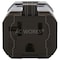 Ac Works Straight Blade Connector, 5-20R, 20 A, 125V AC, 2 Pole, 3 Wire, Screw Terminals, Black ASQ520R-BK - alternate 7